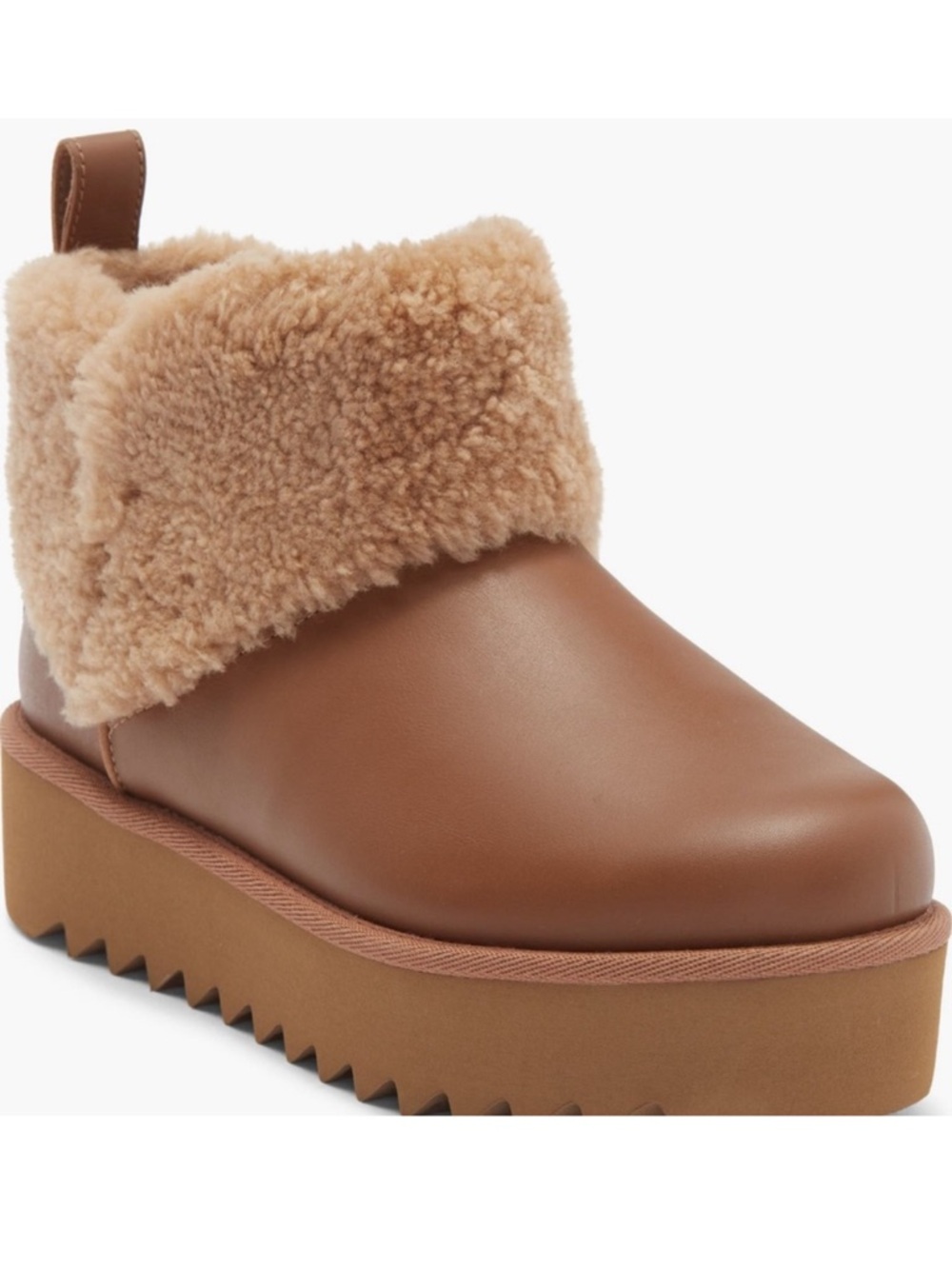 UGG® Ultra Mini Alina Curled Genuine Shearling
Platform Boot (Women)